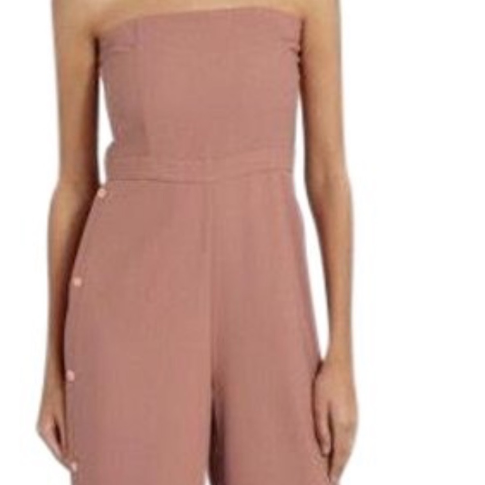 NWT | Missguided Pink Strapless Jumpsuit | 2 - Picture 2 of 13